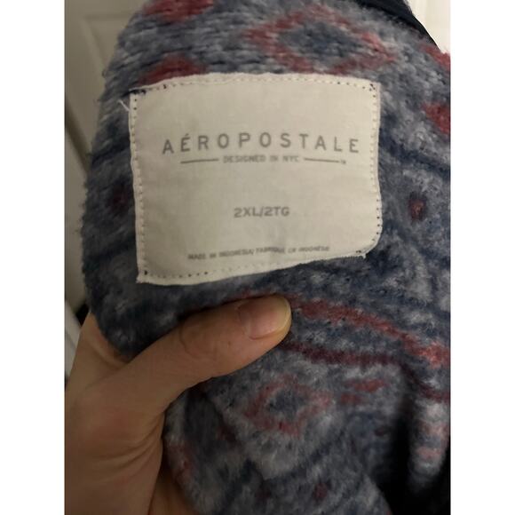 Aeropostale Men’s 2XL 1/4 Zip Soft Fleece Pullover Sweater Aztec Pattern Outdoor - Picture 7 of 7